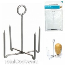 Kitchen Craft 4 Spikes Folding Oven Baked Jacket Best Potato Baker Stand KCBAKER