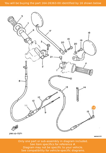 Yamaha end cable - end,,
