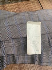 2.2 Metres Vintage Jaeger Fine Wool? Fabric Checked Suiting X150cm Imperfect (B8