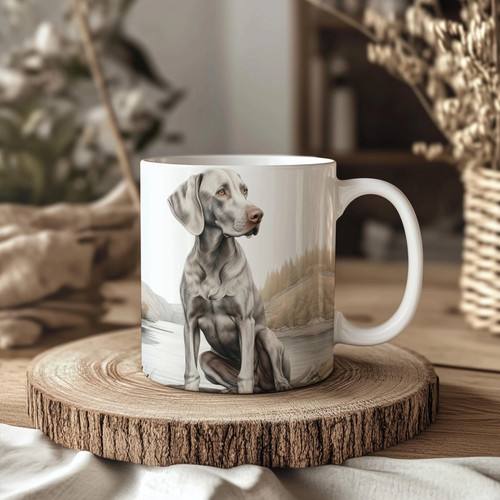 Weimaraner lake 11oz - 11oz, ceramic