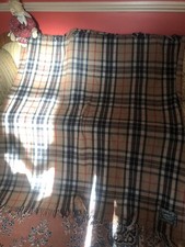 2 X Heavy wool throw blanket Warm Bed Country Home Decor Ex Cond Snug 188X 158cm