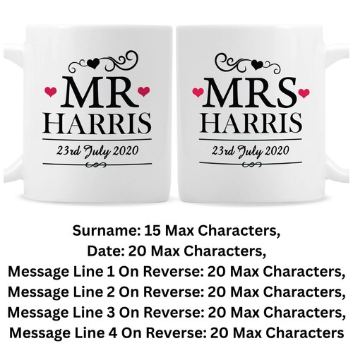Personalised mrs mug - personalised, &