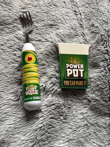 Pot noodle fork and - power, bank