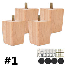 4Pcs Solid Wood Furniture Legs