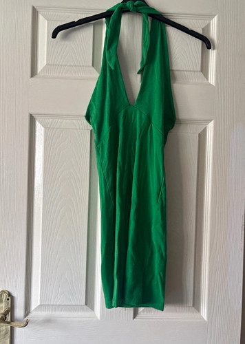 Zara green halter neck - neck, tie