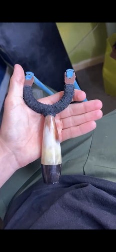 Gypsy catapult cow - horn, handle