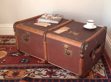 Vintage Wooden Bound Steamer