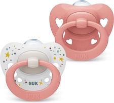 NUK Signature health Baby Dummy Soothes of Babies Heart-Shaped Silicone Soothers