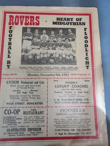 Doncaster rovers hearts - hearts, nov