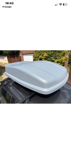 Halfords 320l grey roof box - 320l,