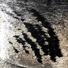 BNWOT Next Cushion Cover & Case Reversible Flippy Sequin & Velvet Black & Silver