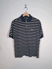 Vintage Fred Perry Polo Shirt Men Size Small Made In Italy 100% Cotton Striped 