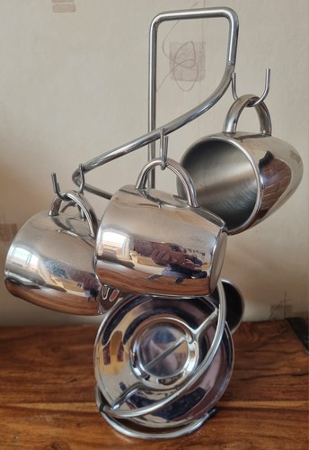 Brushed steel coffee set - brushed,