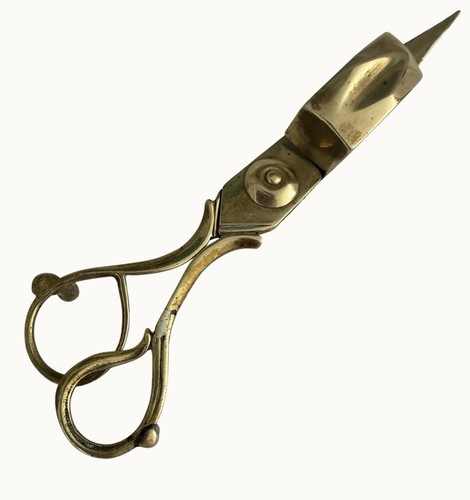 Antique footed brass candle - antique,