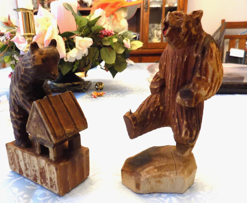 Hand carved wooden bear - 2,