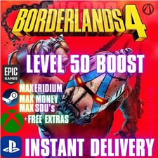Borderlands 4 | INSTANT LEVEL 50 BOOST + MONEY/ERIDIUM/SDU’s | XBOX, PS5, PC 