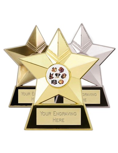 Dog show star metal - dog, plaque