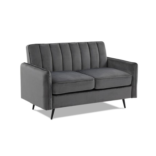 Velvet seater sofa - grey,