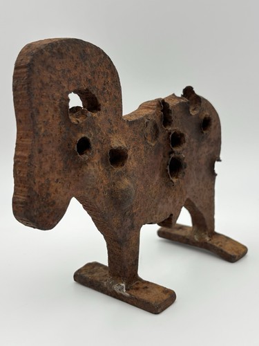 Antique cast iron ram bighorn - cast,