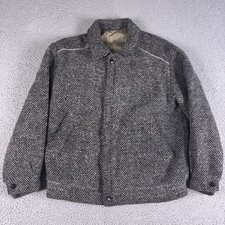 Oratop Finland Jacket Mens Full Zip Herringbone Speckled Quilted Wool Bomber