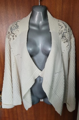 Ladies cream knitted casual - ladies,