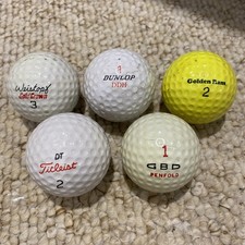 Retro 1980 Golf Balls X5