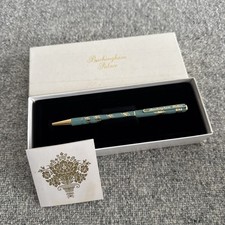 Buckingham Palace Ballpoint Pen Blue Gold Floral Pattern Boxed Souvenir