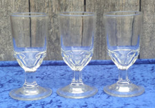 Vintage French Bistrot Absinthe Wine Glasses Hand Blown Set Of Three
