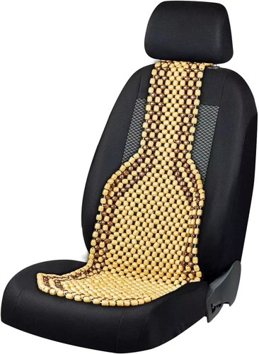 Beaded front seat cover brown - seat,