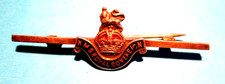 ROYAL NAVY SWEETHEART BROOCH - WHITE METAL/SILVER/ENAMEL  - HMS ROYAL SOVEREIGN