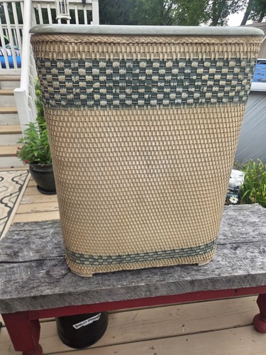 Vintage red man wicker laundry - wicker,