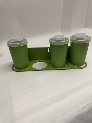 Vintage green tupperware - tupperware, salt