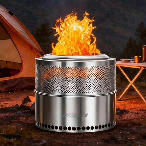 Large smokeless fire pit wood - fire,