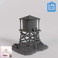 Small water tower tabletop - water,