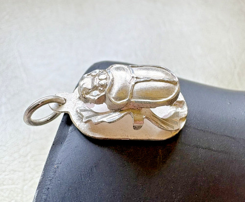 Scarab beetle silver - beetle,