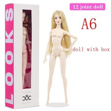1/6 BJD Doll Blonde Hair 12"