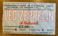 Led Zeppelin ticket Knebworth