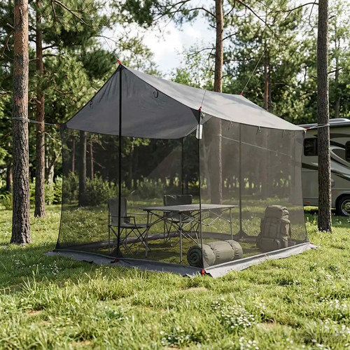 Walplus grey orange camping - walplus,