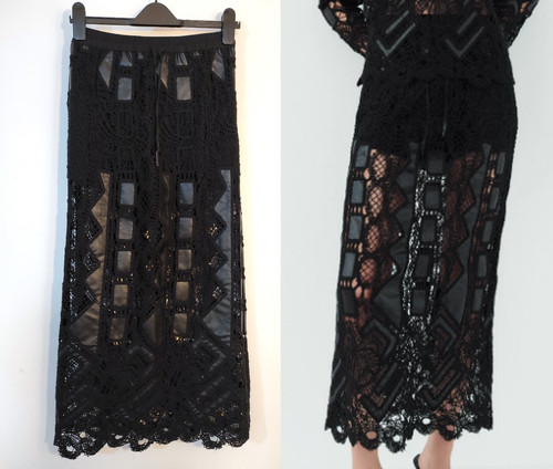 Zara faux leather - faux, crochet