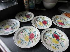 6 x Vintage Midwinter Stylecraft Staffordshire Bella Vista Hand painted Plates