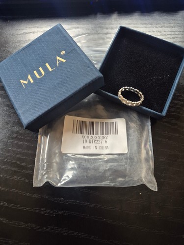Mula silver beaded band - beaded, ring