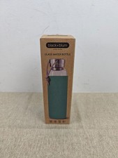 Black+Blum Glass Leak-Proof, Lightweight Travel Water Bottle with Protective Sle