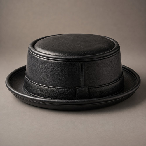 Men black leather - black,