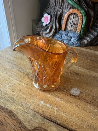 Lustre ware glass jug 5cm - glass, 8.5cm