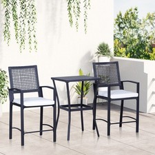 3pc Rattan Wicker Bistro Set