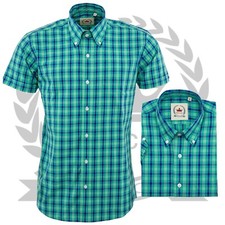 Relco Mens Check Shirt Green