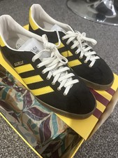 Adidas x Gucci Gazelle Black/Yellow GG Monogram - Size UK 9.5