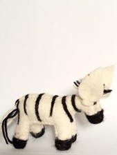 Handmade Felted Zebra Ornament Cute Animal Gift Decoration Christmas