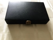 Domino set in black leatherette case