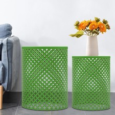 2PCS Green Iron Side Tables